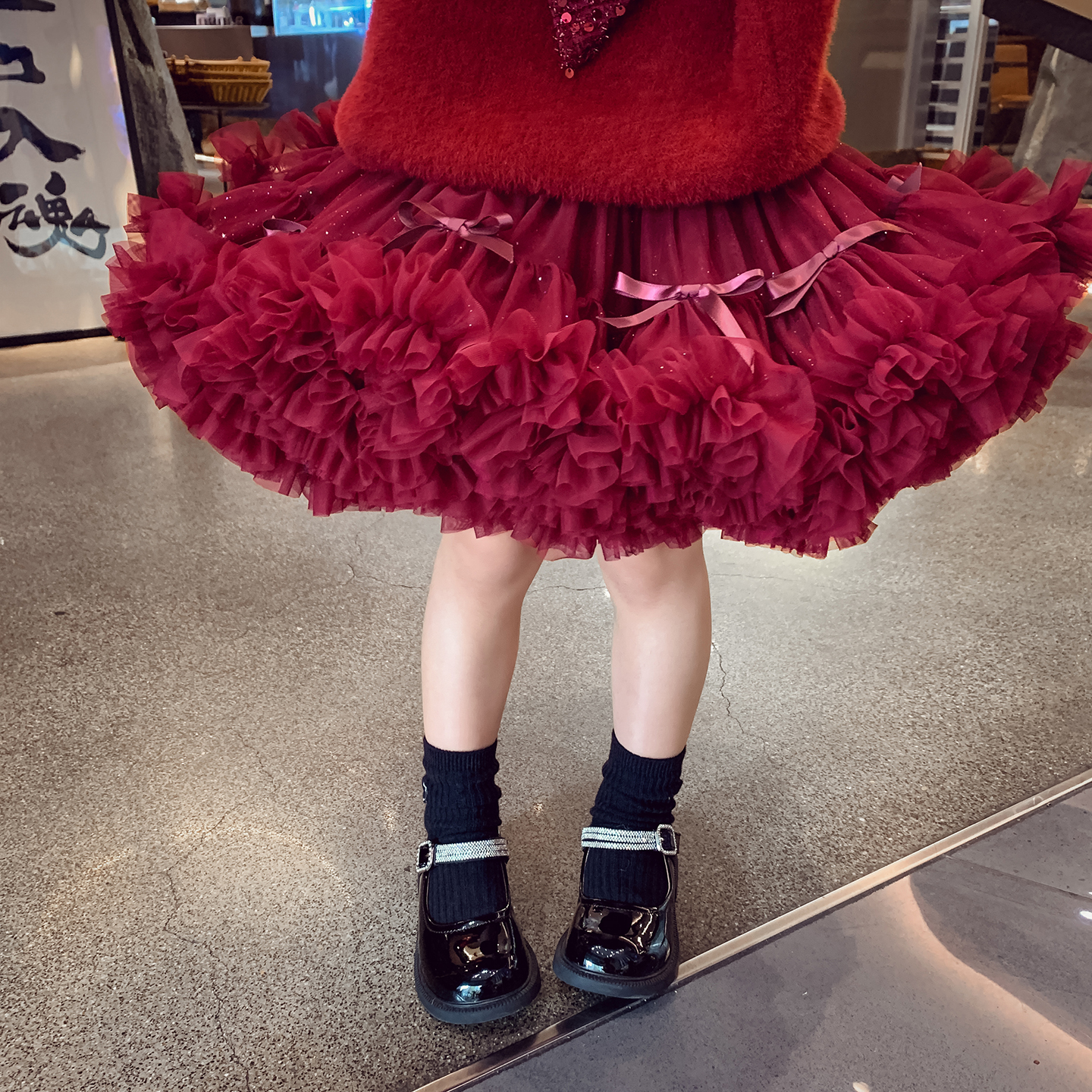 女童秋冬蓬蓬tutu短裙