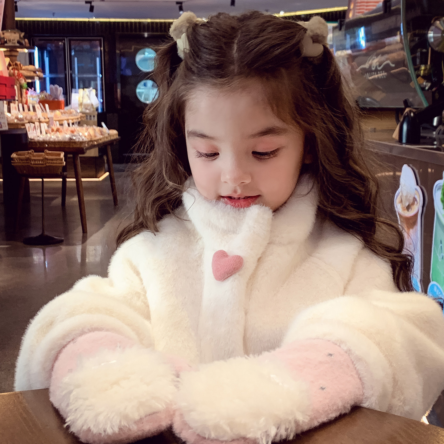女童毛毛外套冬装新款儿童加厚保暖仿皮草大衣小女孩中长款上衣,童装/婴儿装/亲子装,皮草/仿皮草,淘宝优惠券,粉丝福利购,淘宝优惠卷