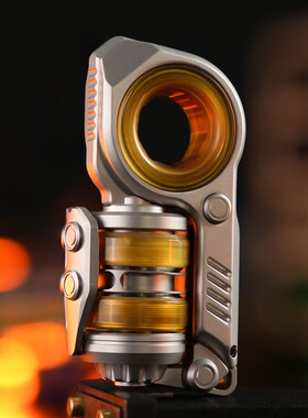 乐派震旦edc音叉推牌解压玩具不锈钢棘轮益奇甩牌啪啪币指尖陀螺