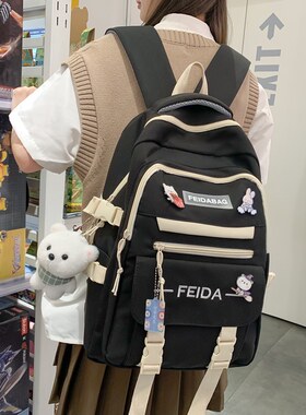 多隔层书包女韩版校园防水