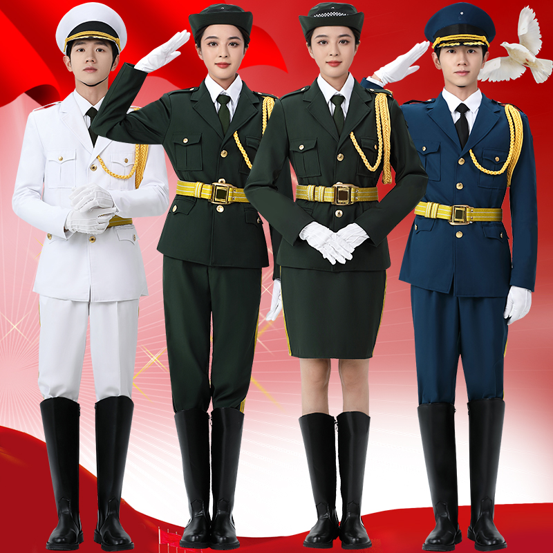 国旗班仪仗队服装护卫队礼服升旗手管乐队合唱服成人文工团演出服