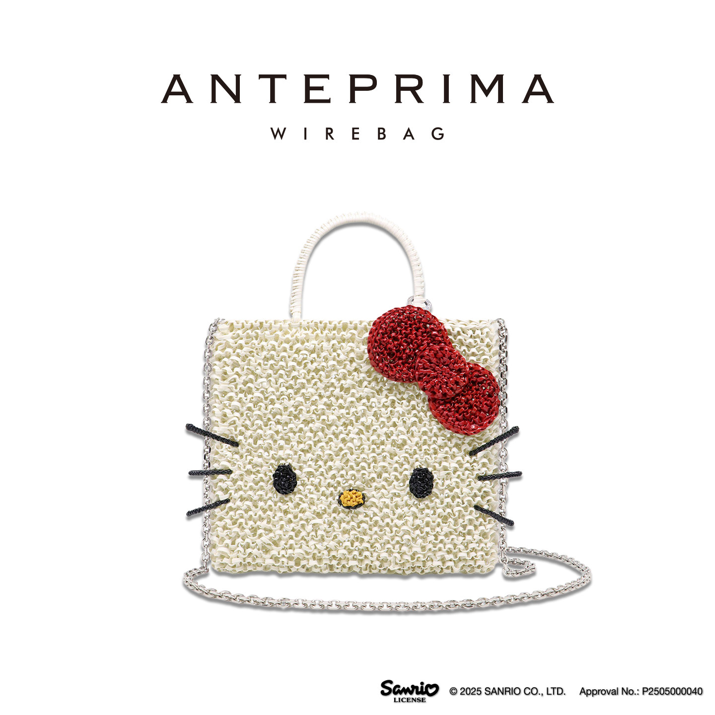 Anteprima安蒂佩玛三丽鸥Kitty联名系列单肩斜挎小方包编织链条包,箱包皮具/热销女包/男包,通用款女包,淘宝优惠券,粉丝福利购,淘宝优惠卷