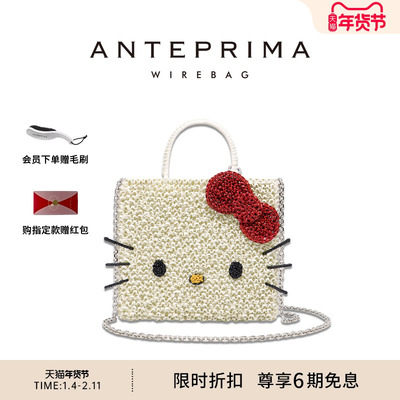 Anteprima带拉链kiity编织包包女