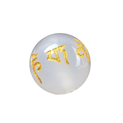diy烫金六字真言水晶白玛瑙包邮