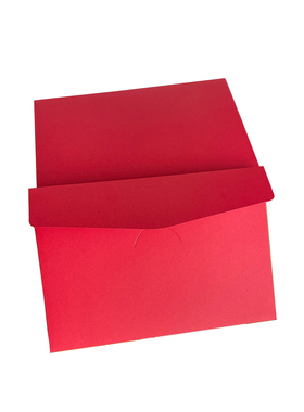 红色信封大红色信封中国红酒红暗红橘色纸张信封亚光雾面珠光纸信封定制烫金