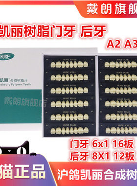 沪鸽凯丽合成树脂牙门牙6x1 后牙8x1 全口沪鸽合成树脂牙牙科口腔
