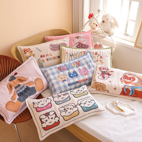 纯棉纱布全包儿童枕套