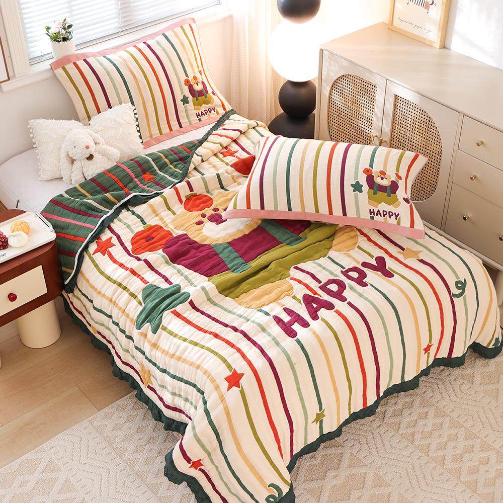 加厚保暖蓋毯四季純棉紗布毛巾被