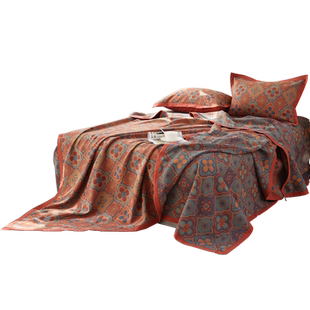 纯棉纱布床盖毯三件套夏季薄款可铺可盖全棉毛巾被午睡毯沙发毯子