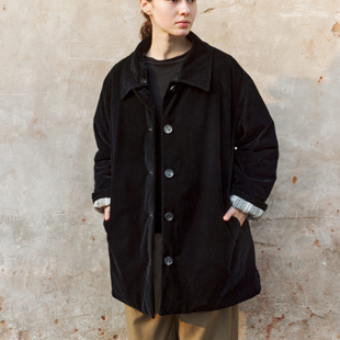 Fist to Fist  可拆卸领 日式手工感丝绒棉服外套 FW0033