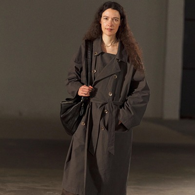 廓形腰带砂洗风衣FisttoFist经典