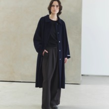 Fist to Fist 山羊绒 羊毛面料 极简暗门襟大衣毛呢外套FW0017