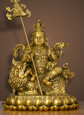 台湾祥狮全纯铜密宗财宝天王佛像