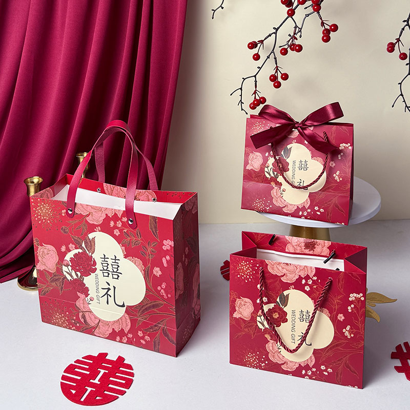 手提袋结婚糖盒手提盒子回礼袋