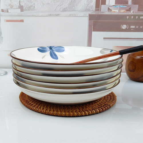 家用盘子陶瓷炒菜盘子釉下彩餐具