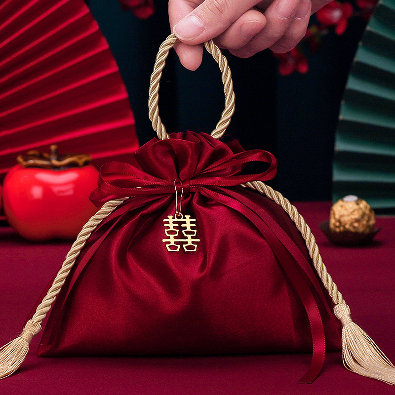 手提结婚喜糖盒婚礼伴手礼喜糖袋