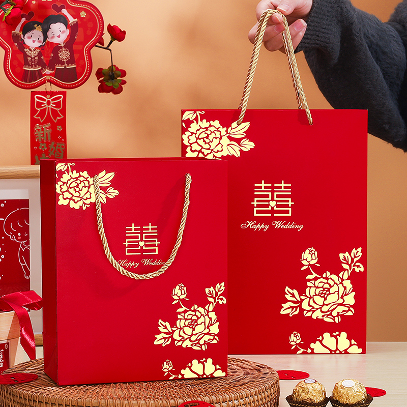 结婚喜糖盒子手提袋礼品袋子