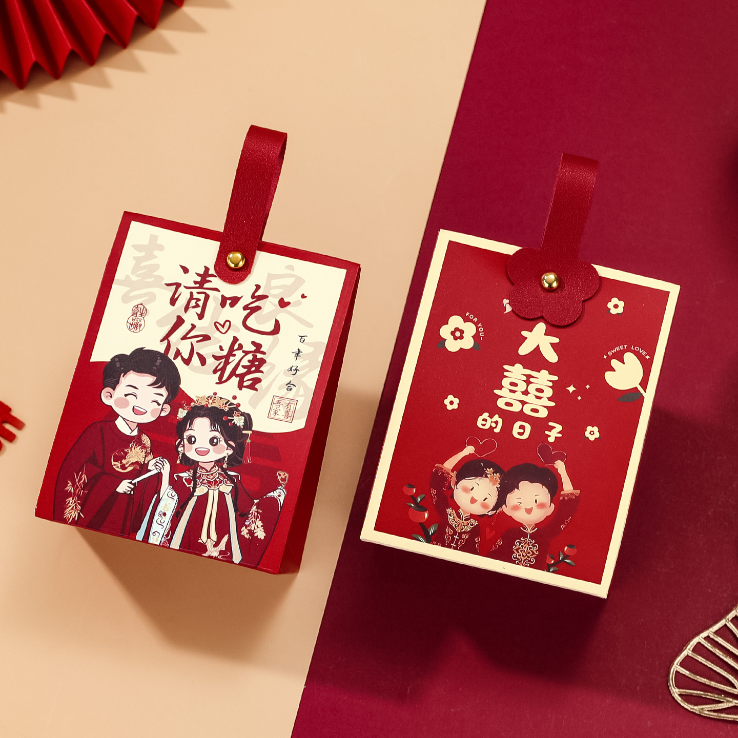 喜糖盒结婚喜糖盒子2025新款婚礼伴手礼盒手提大号糖果包装盒空盒