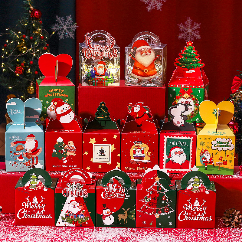 圣诞节礼物平安夜苹果礼盒平安果包装盒儿童糖果袋小礼品苹果盒子