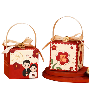 结婚专用喜糖盒子高级感婚礼伴手礼盒大号糖果包装盒喜糖盒批发