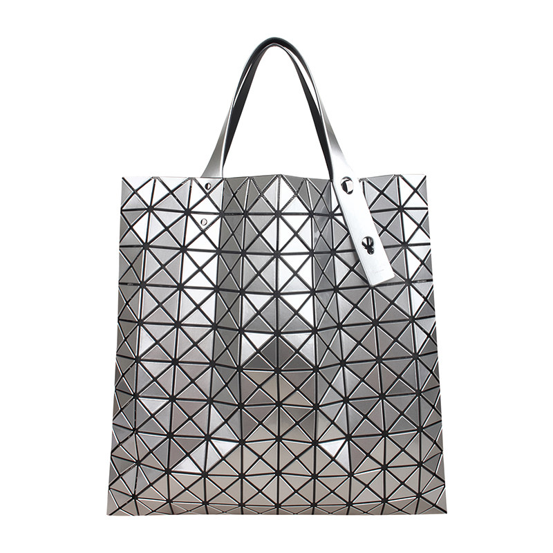 issey miyake/三宅一生几何拼接菱格女士十格手提单肩包bb18ag043