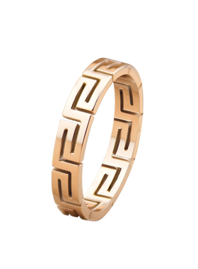 轻奢日系长城女网红钛钢chic戒指