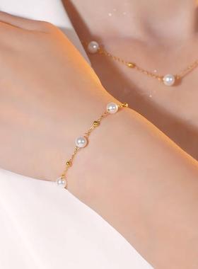 极细珍珠项链满天星锁骨链