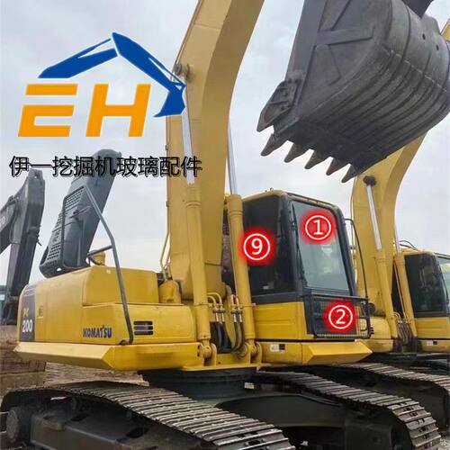 挖掘机玻璃柳工9075e 908E前大小挡风门窗推拉后侧右大臂钢化玻璃