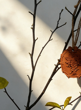 小花农-新品手工制作铃兰花挂件 粗陶红陶吊件