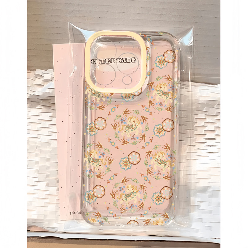 黄框碎花小马适用苹果iPhone17手机壳小米17promax全包16华为pura80卡通mate70OPPOFindX9透明VIVOX300保护套