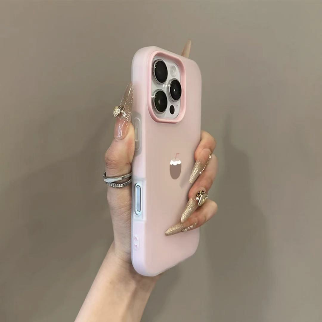 简约晕染椰子二合一适用iPhone16pro手机壳15plus新款苹果17promax小众个性14pro果冻卡通13防摔12/11保护套