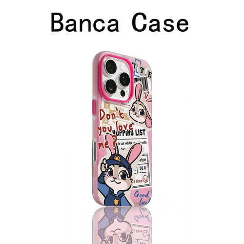 报纸朱迪插画二合一适用iPhone16pro手机壳15plus新款苹果17promax小众个性14pro果冻卡通13防摔12/11保护套