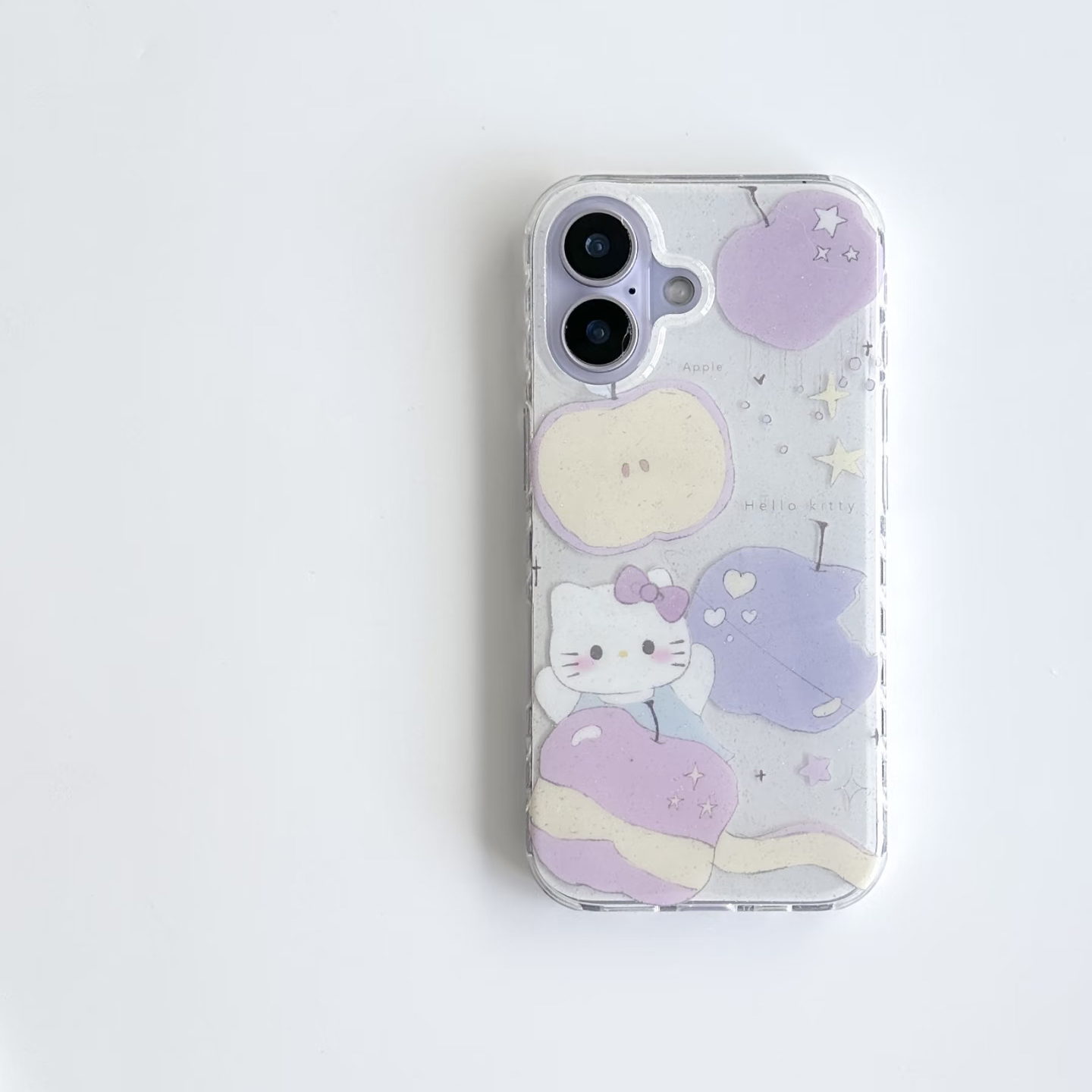 夏日ins可爱紫苹果Kitty适用苹果16promax手机壳iphone17pro小米15荣耀400华为pura70红米k80reno14findx8s30