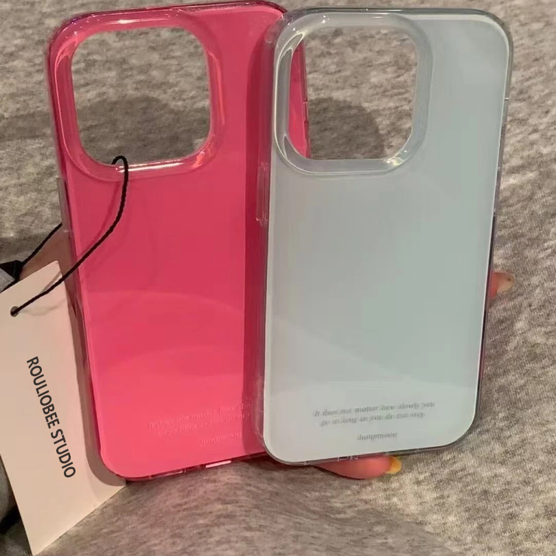 高级蔷薇粉奶蓝适用苹果16promax手机壳iphone17air小米15荣耀400情侣华为pura70红米k806050reno14findx8s30