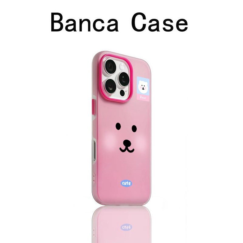 自嘲熊表情适用iPhone15苹果16promax手机壳ip17Pro新款13卡通可爱12防摔11二合一果冻14promax高颜值保护套
