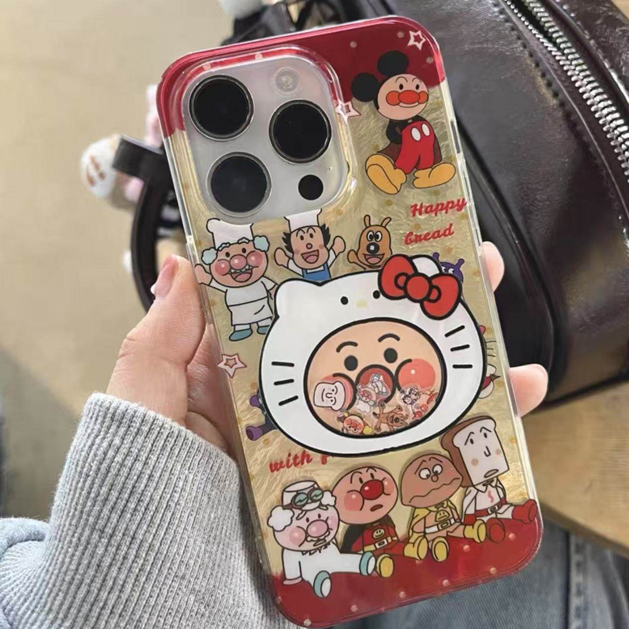 面包超人适用iphone16promax手机壳苹果15华为mate60小米14pro摇摇乐支架Pura70nova1213红米K60荣耀90reno11