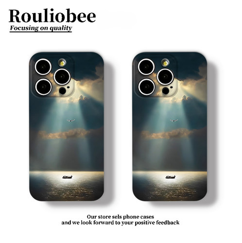 高级感海面曙光菲林新款适用苹果16手机壳iPhone15promax华为mate70小米14vivoppo荣耀P60nova13findx8Reno12