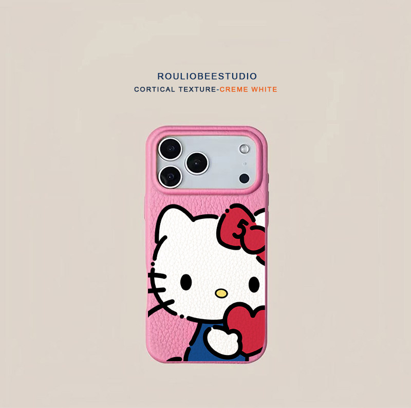 日韩爱心kt猫适用iPhone17PROMAX手机壳苹果16pm华为mate70nova14小米17P80reno15皮纹Findx9红米K90荣耀300,3C数码配件,手机保护套/壳,淘宝优惠券,粉丝福利购,淘宝优惠卷