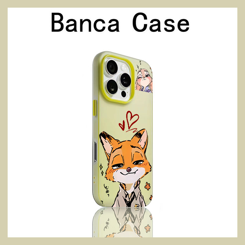 超萌狐狸尼克二合一适用iPhone16pro手机壳15plus新款苹果17promax小众个性14pro果冻卡通13防摔12/11保护套