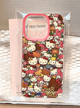 满屏美乐蒂Kitty公仔手机壳适用苹果17promaxiPhone16小米17reno15华为Pura80软套vivox300红米K90荣耀500pro