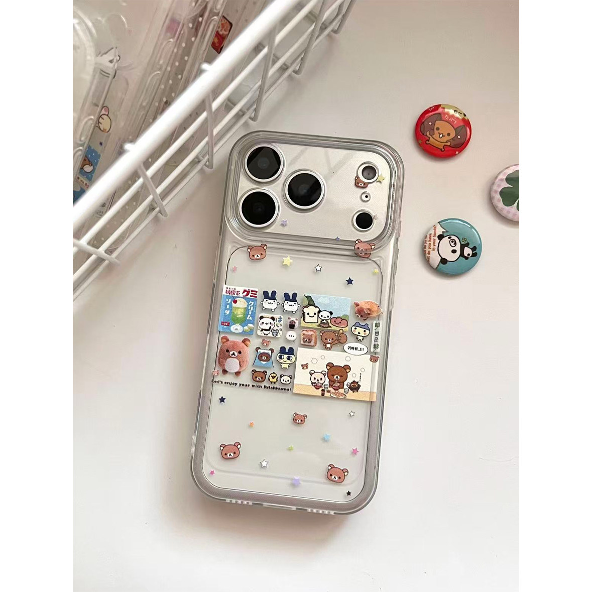 轻松熊日记适用苹果17promax手机壳iPhone16卡通opporeno14小米15华为Pura80软套vivox200红米K80荣耀Magic7