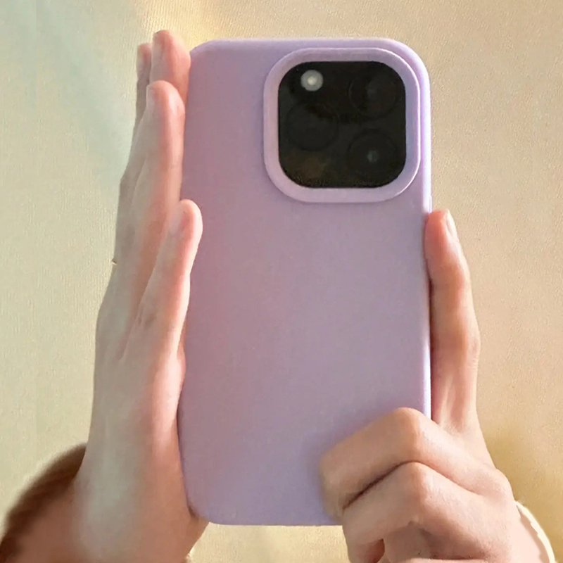 芋泥紫纯色肤感ip17promax新款苹果15promax手机壳适用iPhone16pro情侣12百搭男女13防摔保护套14plus个性ins