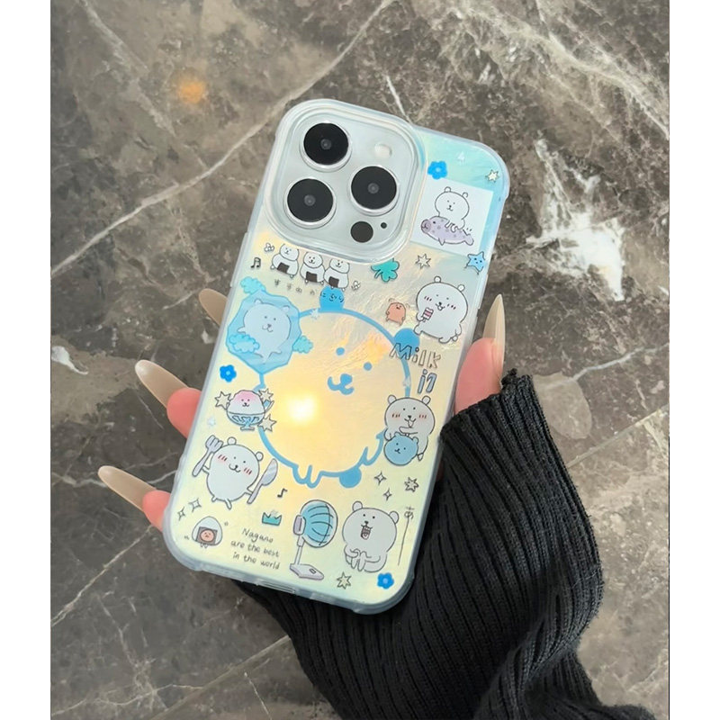 吹风自嘲熊适用苹果15手机壳16Promax流光vivox200锡纸纹红米note14防摔小米15华为pura70荣耀400OPPOreno13