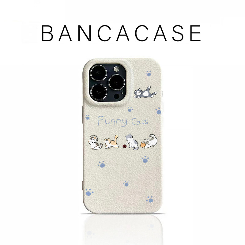 一排小猫爪印适用iPhone18PROMAX手机壳苹果17pro华为mate9080vivoS60多色PuraXView小米17高颜值皮纹Findx10