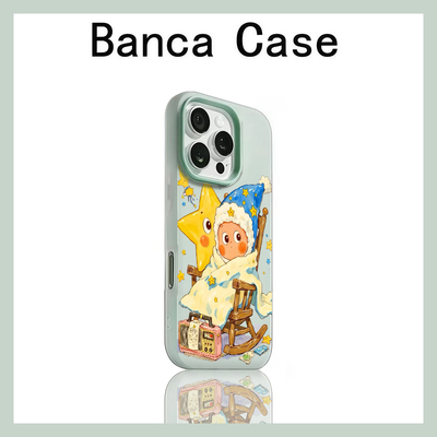 冬日毛毯星人二合一适用iPhone16pro手机壳15plus新款苹果17promax小众个性14pro果冻卡通13防摔12女11保护套