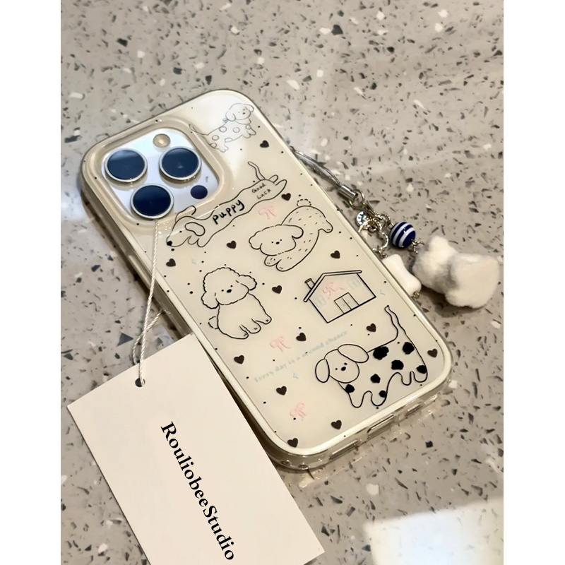 韩系斑点修勾适用苹果15promax手机壳iphone16新款带挂件华为mate70大孔vivos20荣耀300小米15oppofindx8防摔