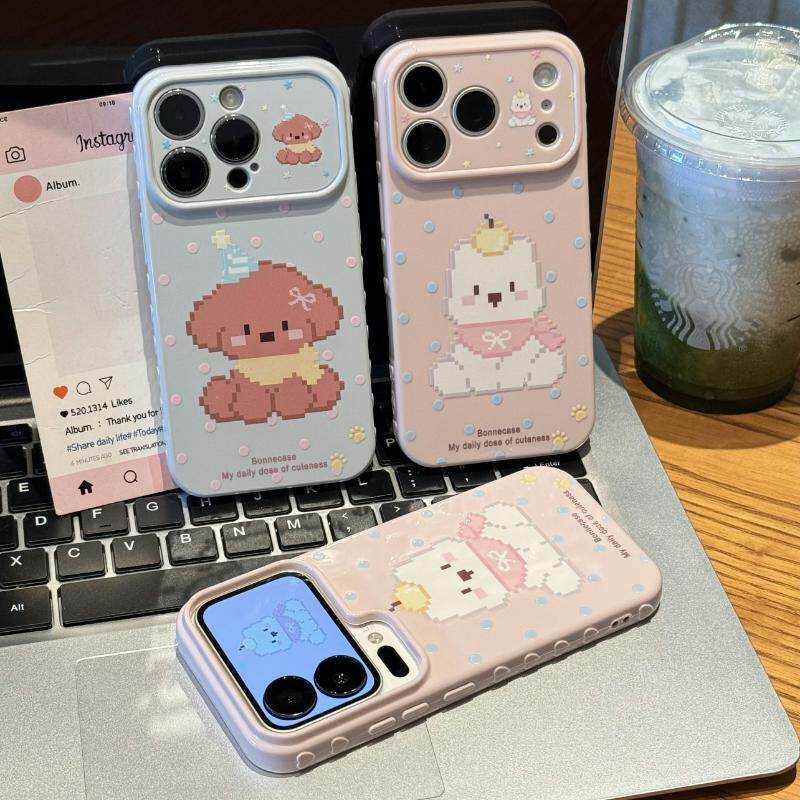 可爱波点小狗新款适用苹果18pro手机壳iPhone17max16小米17华为mate80pura90K100nova15荣耀400x300一加ace5
