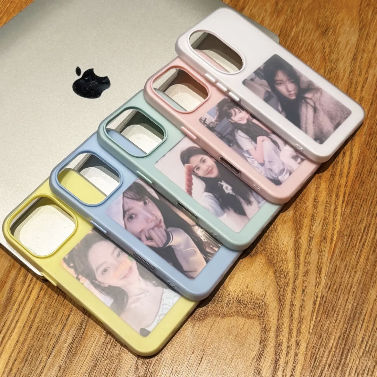 多巴胺纯色适用苹果16手机壳iPhone15ProMax可放照片vivox100华为Pura70小米14防摔opporeno13红米K80荣耀200