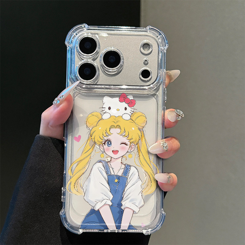 美少女战士猫咪适用iPhone18promax手机壳苹果17p华为pura90mate80小米17荣耀600VIVO四角防摔OPPO红米note15