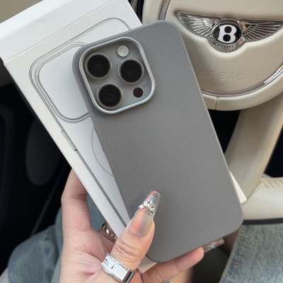 皮纹软壳适用苹果16promax手机壳iphone15简约纯色保护套14硅胶13全包防摔12男女新款11复古商务plus高级感XR
